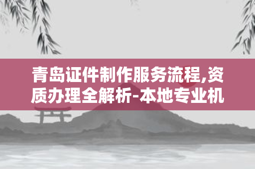 青岛证件制作服务流程,资质办理全解析-本地专业机构指南